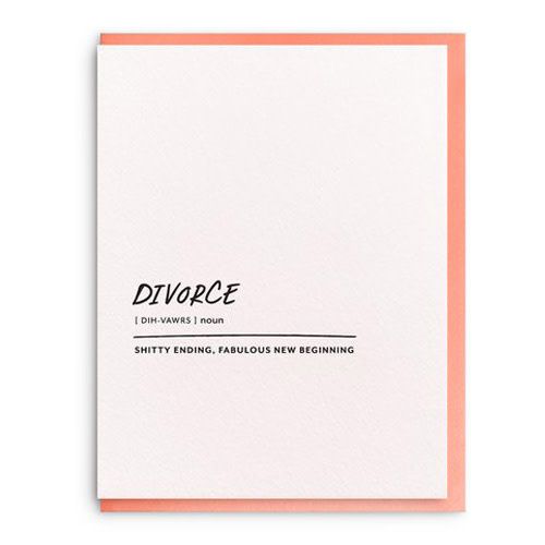 Divorce Letterpress Card