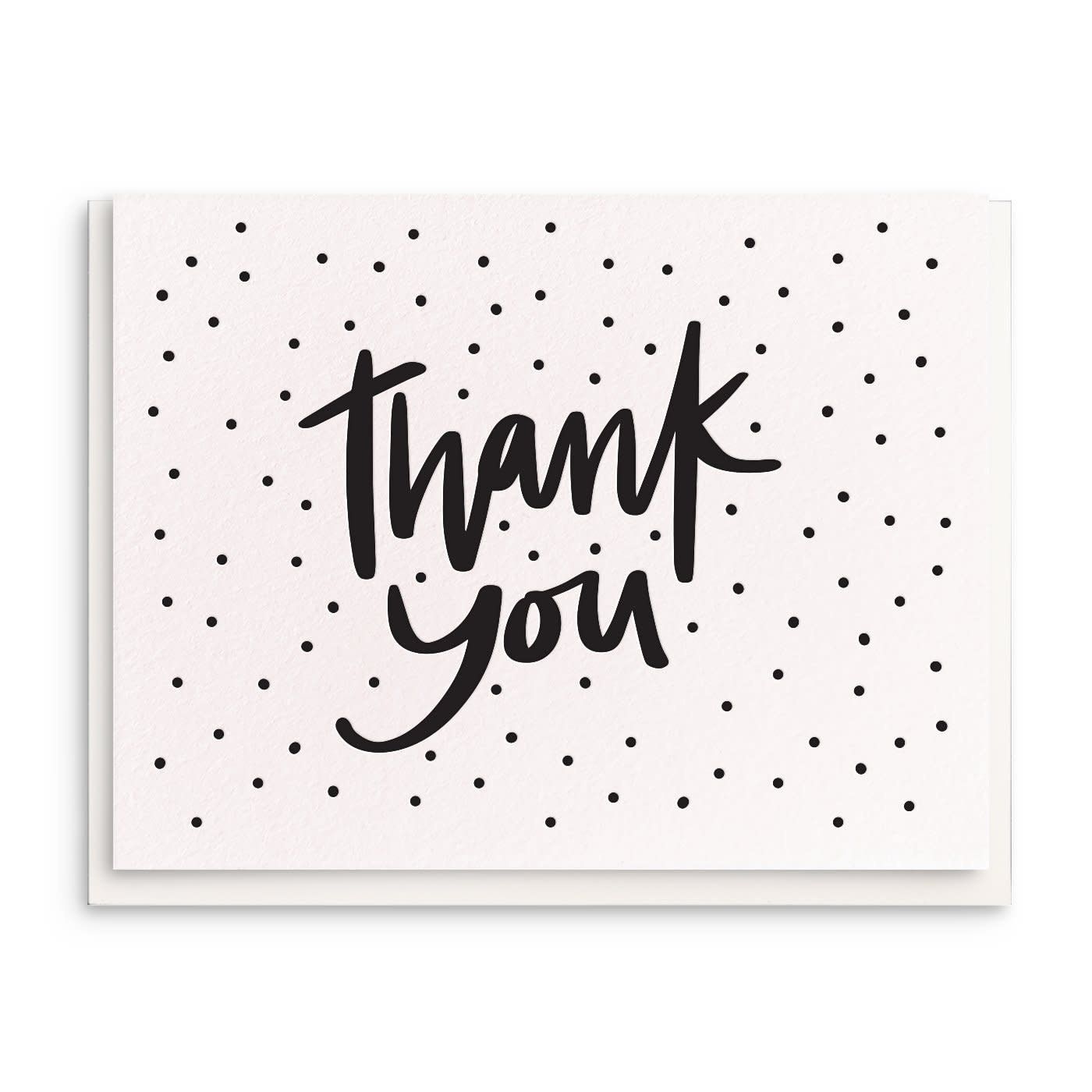 Thank You Dots Letterpress Cards Box of 6