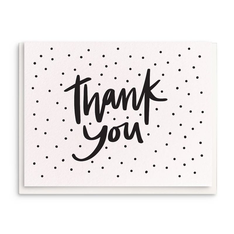 Thank You Dots Letterpress Cards Box of 6