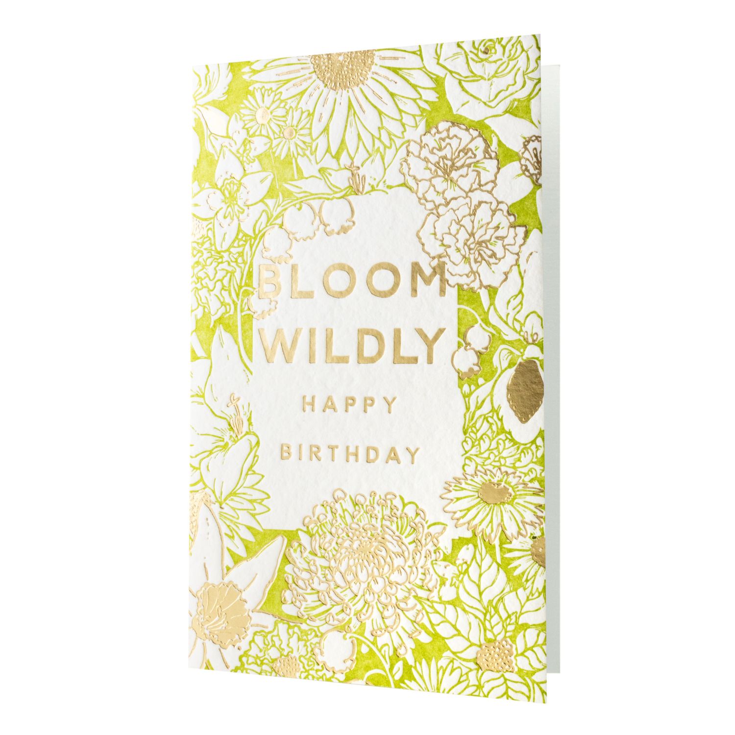 Birthday Notes in Bloom Letterpress Card