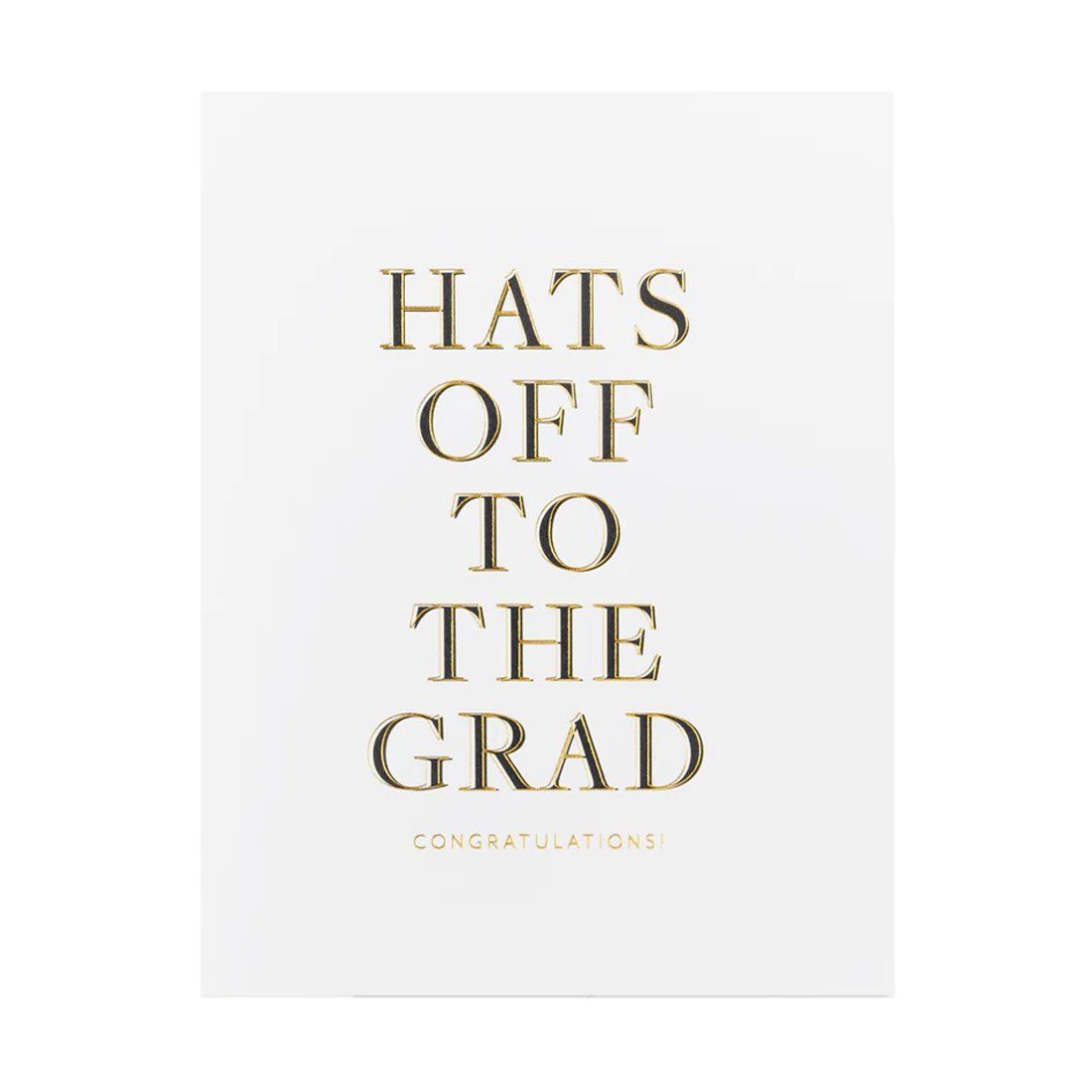 Hats Off To The Grad Letterpress Card