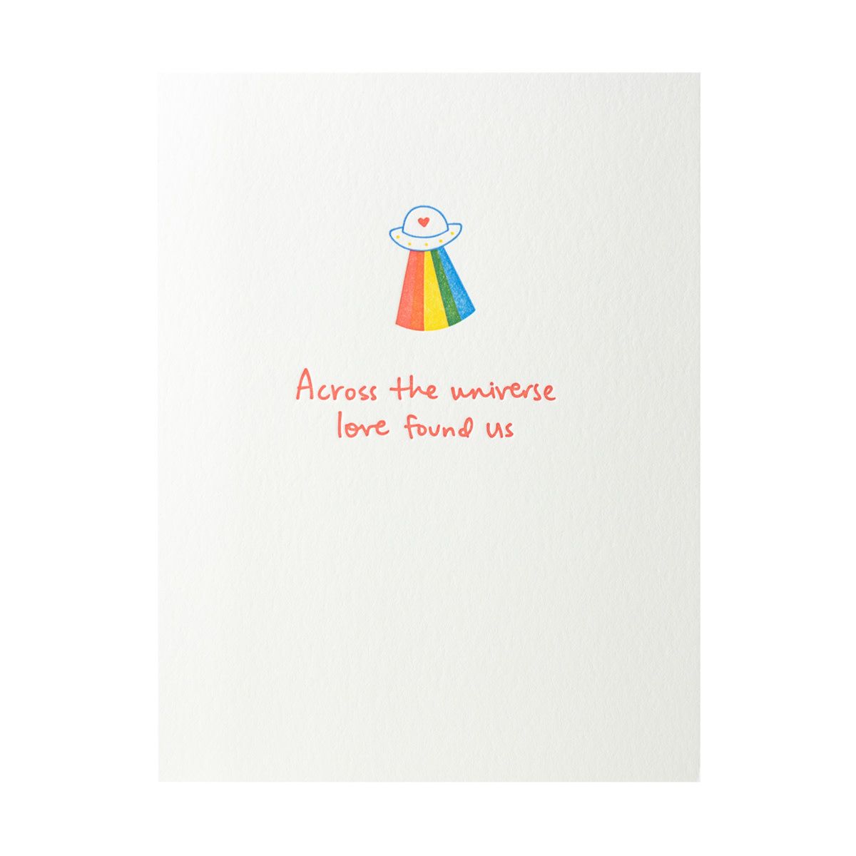 Across the Universe Letterpress Card