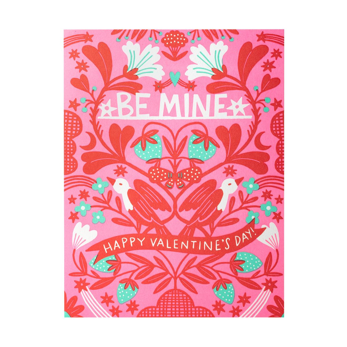 Be Mine Valentine Letterpress Card