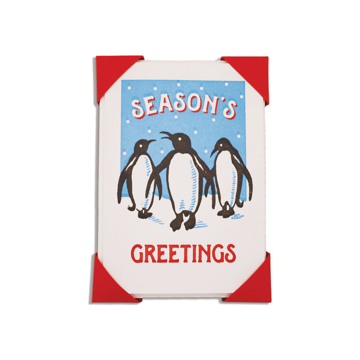 Christmas Penguins Letterpress Cards set of 5
