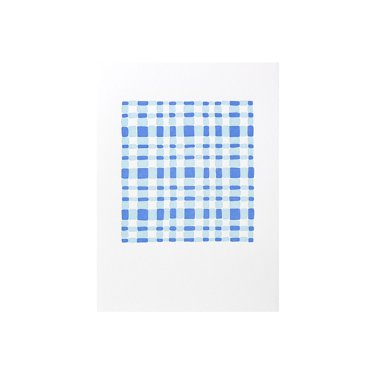 Blue Quilt Letterpress Card