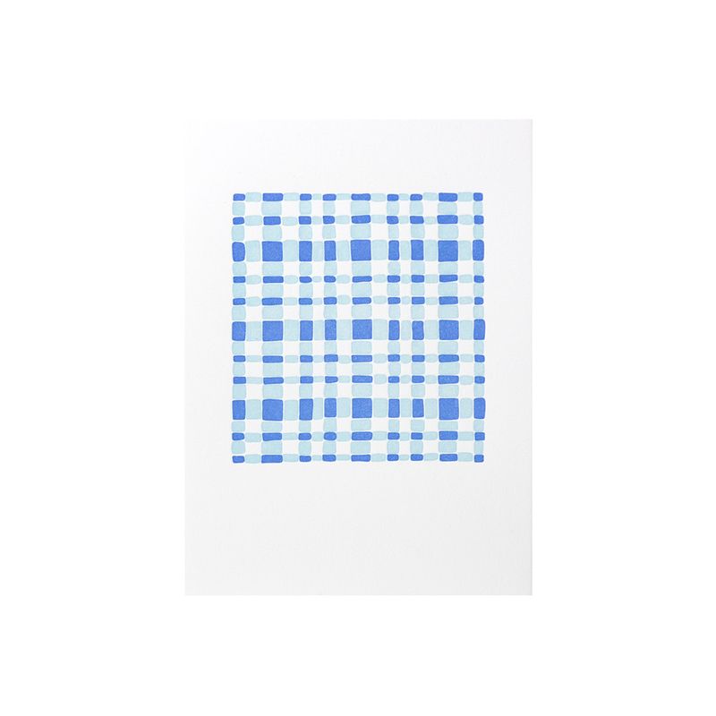 Blue Quilt Letterpress Card
