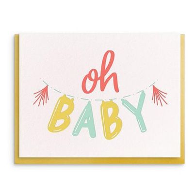 Oh Baby Letterpress Card