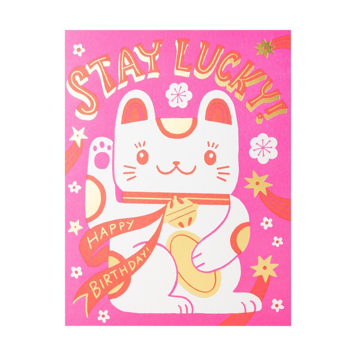 Stay Lucky! Birthday Letterpress Card