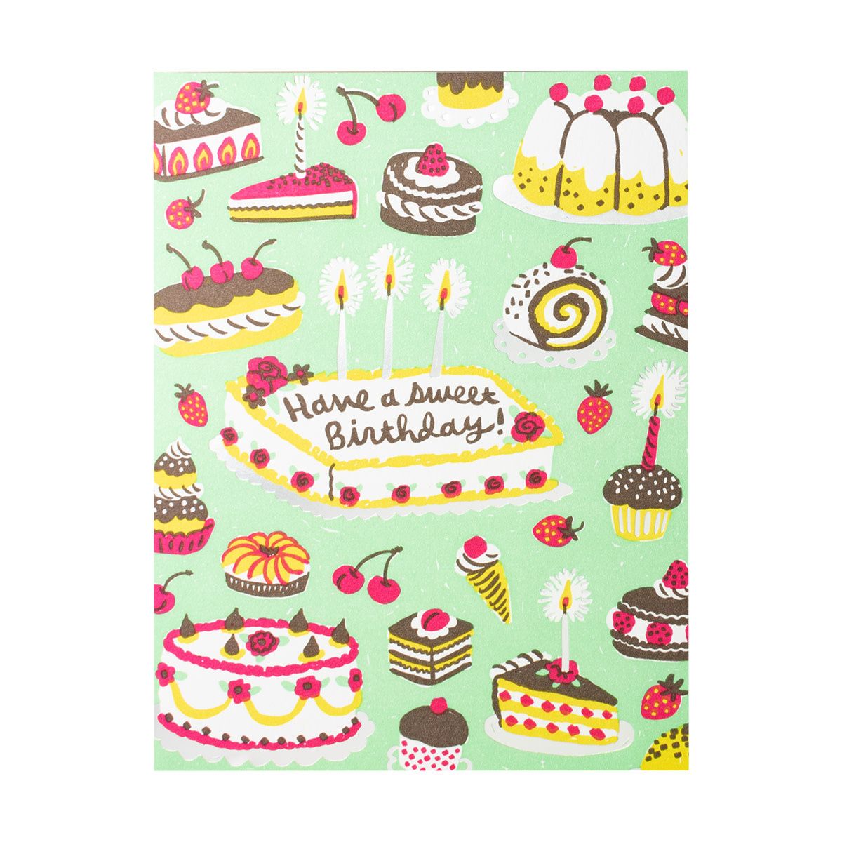 Birthday Sweets Letterpress Card