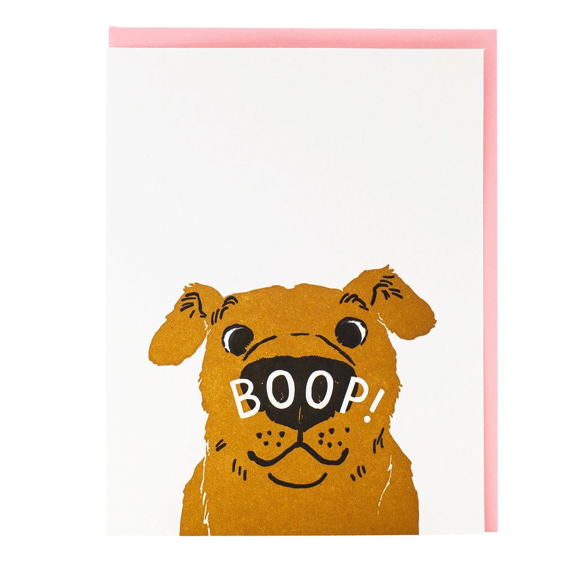 Nose Boop Friendship Letterpress Card