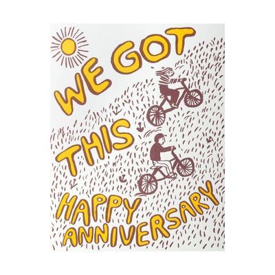 We Got This Anniversary Letterpress Card