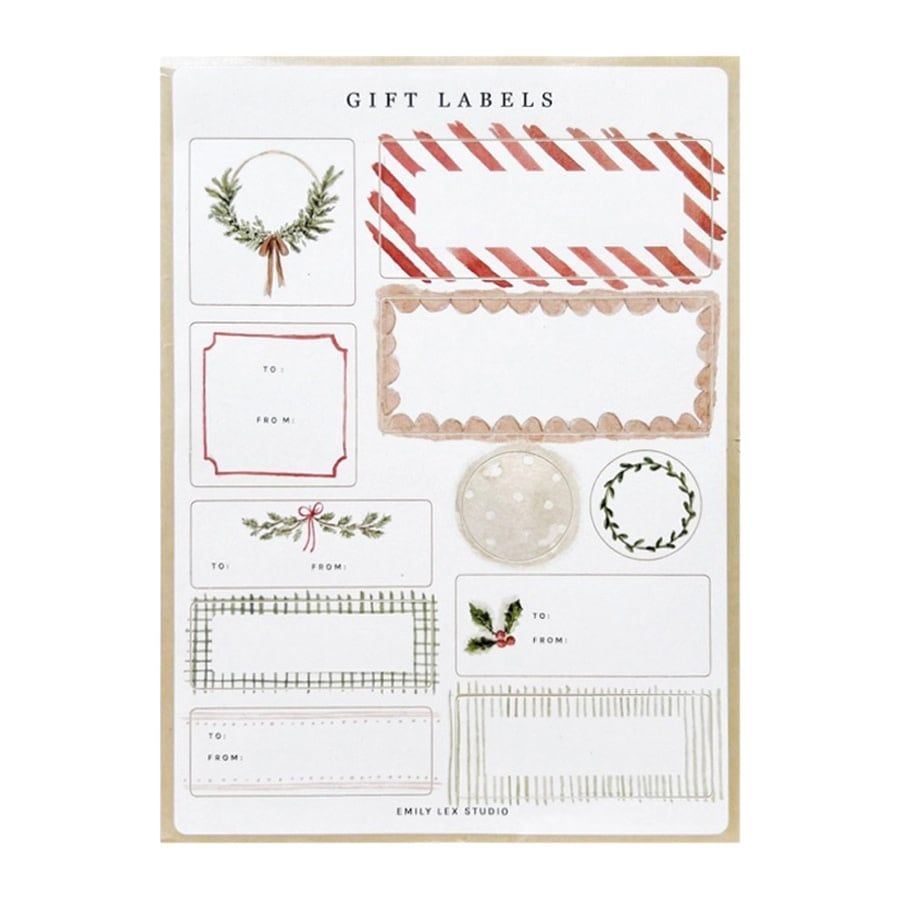 Gift Label Sticker Sheets