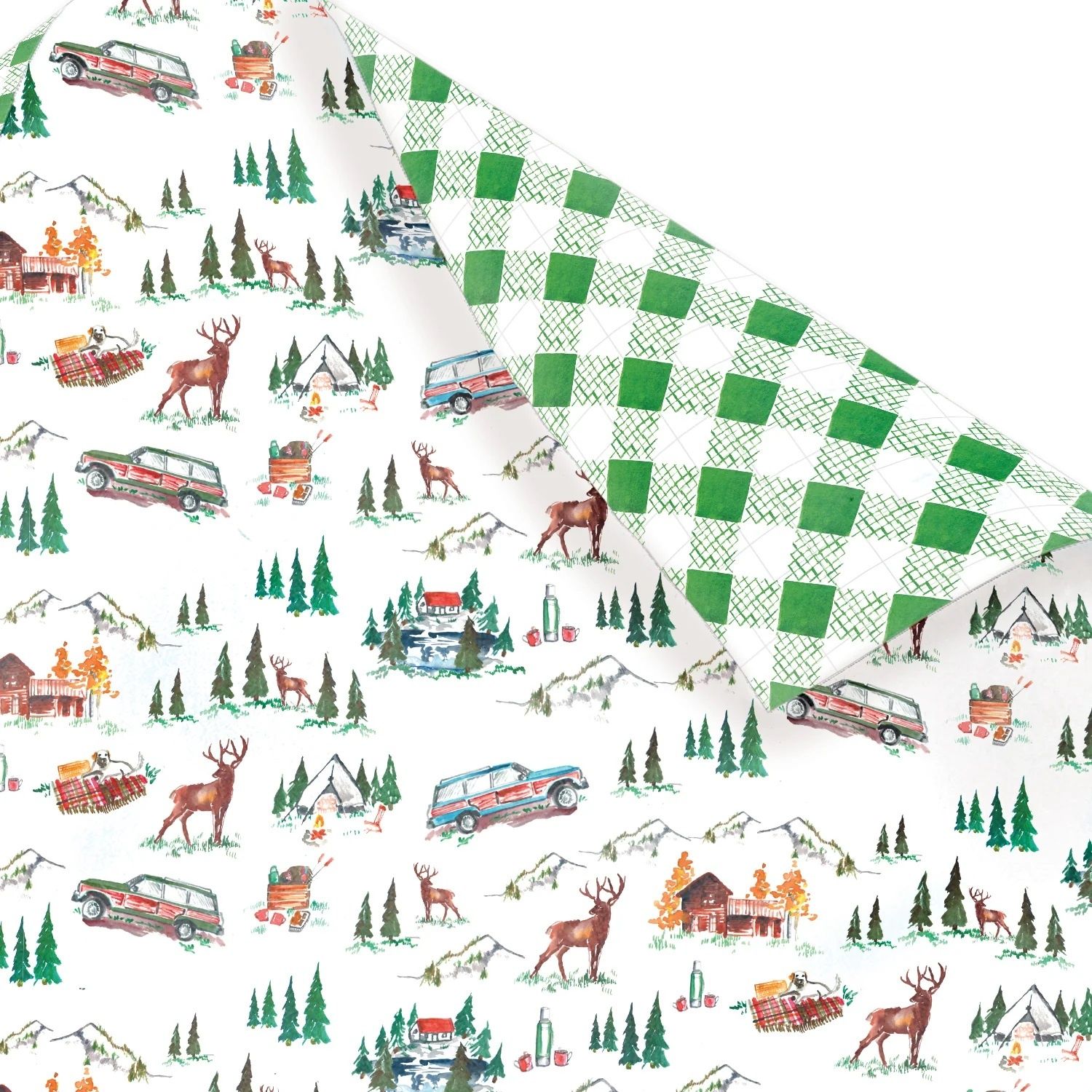 Mountain Cabin Wrapping Paper, Set of 3 Sheets