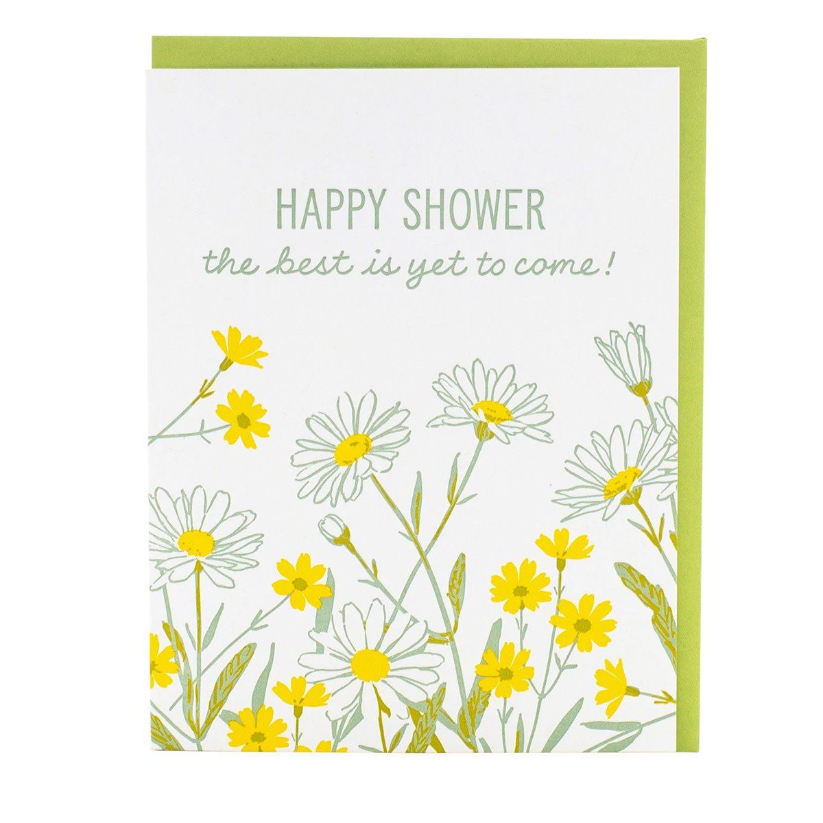 Wild Daisies Shower Letterpress Card