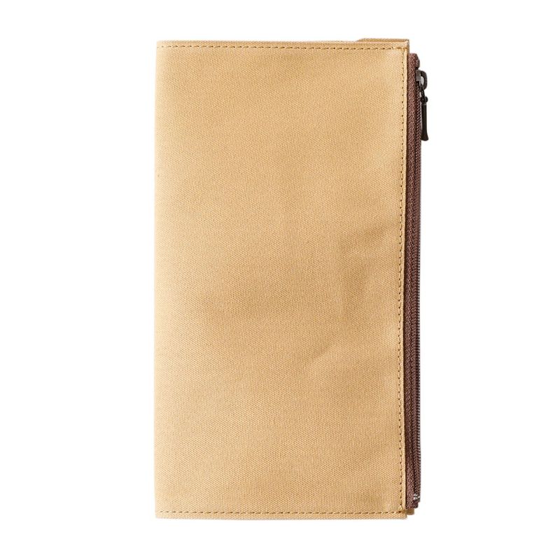 TRAVELER’S COMPANY – Traveler’s Factory – Cotton Zipper Case – Beige (Regular Size)