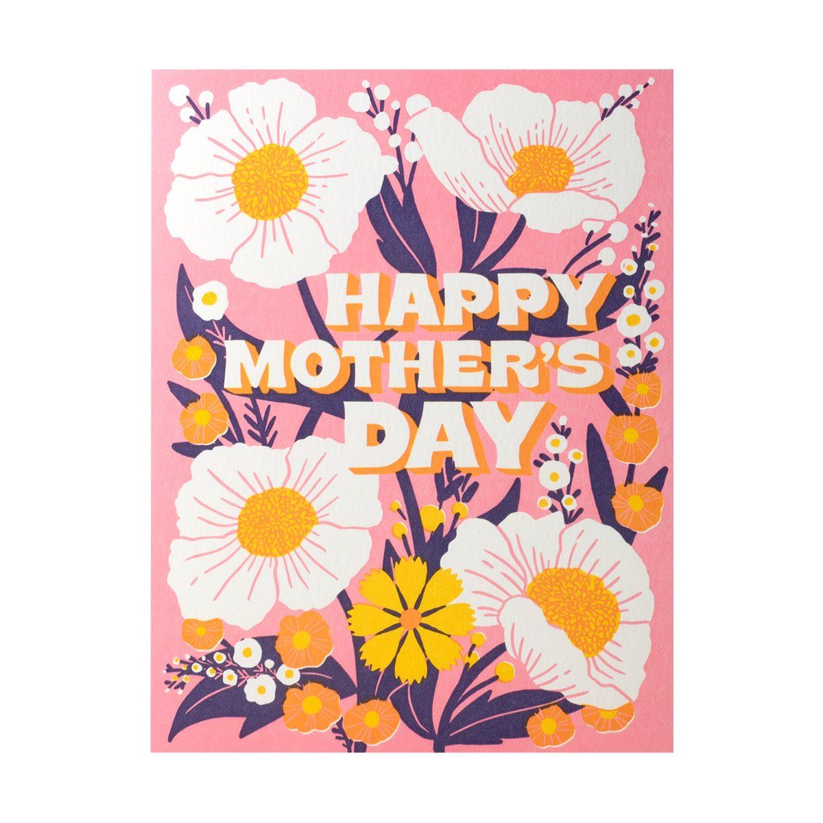 Mother&#39;s Day Poppies Letterpress Card