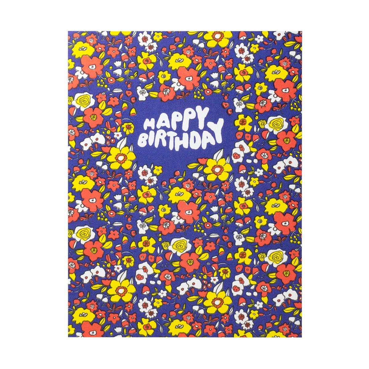 Calico Happy Birthday Letterpress Card