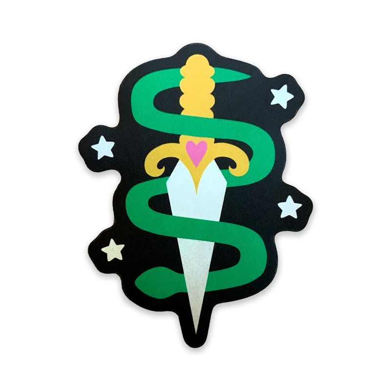 Snake &amp; Dagger Sticker