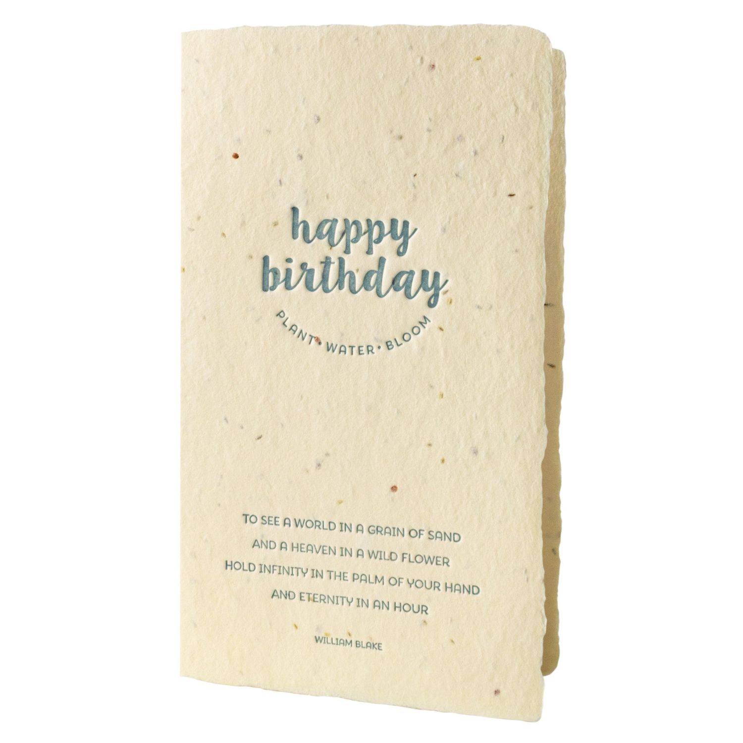 Happy Birthday Wildflower Mix Letterpress Handmade Paper Card