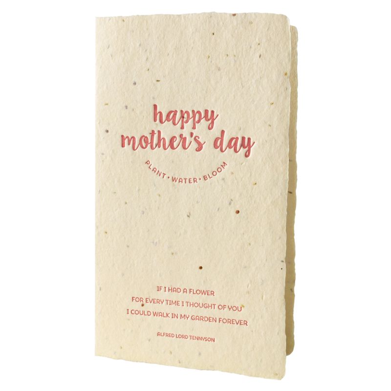 Mother&#39;s Day Wildflower Mix Letterpress Handmade Paper Card