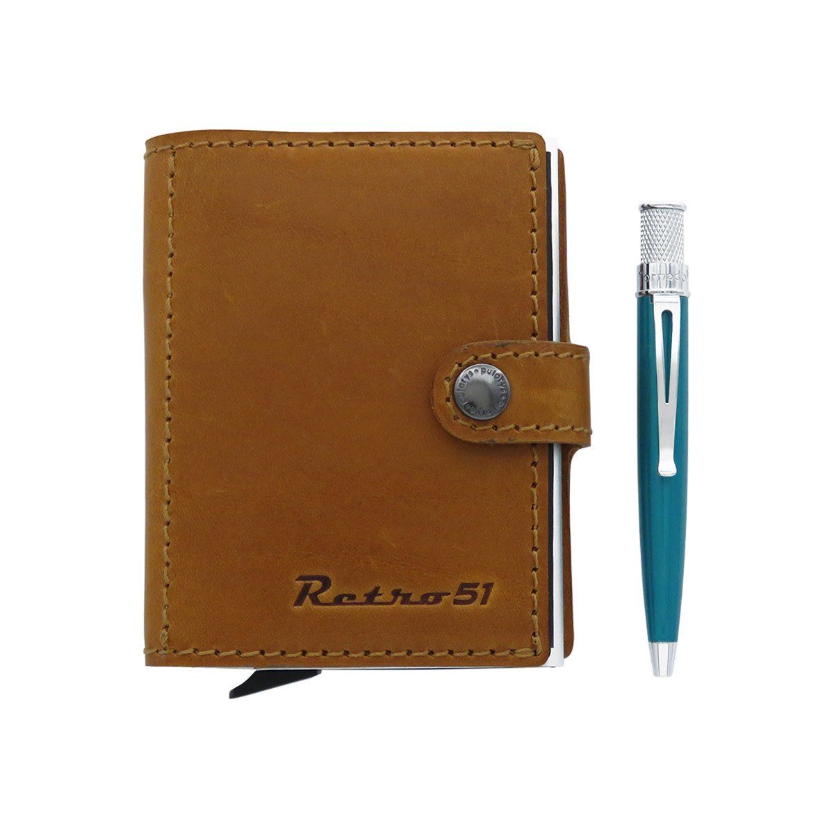 Modern Traveler Cognac w Turquoise