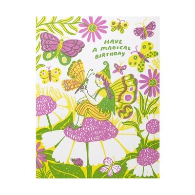 Magical Birthday Letterpress Card
