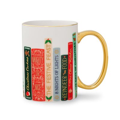 Festive Book Club Porcelain Mug