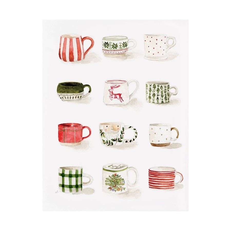 Christmas Mugs Notecards Box of 8