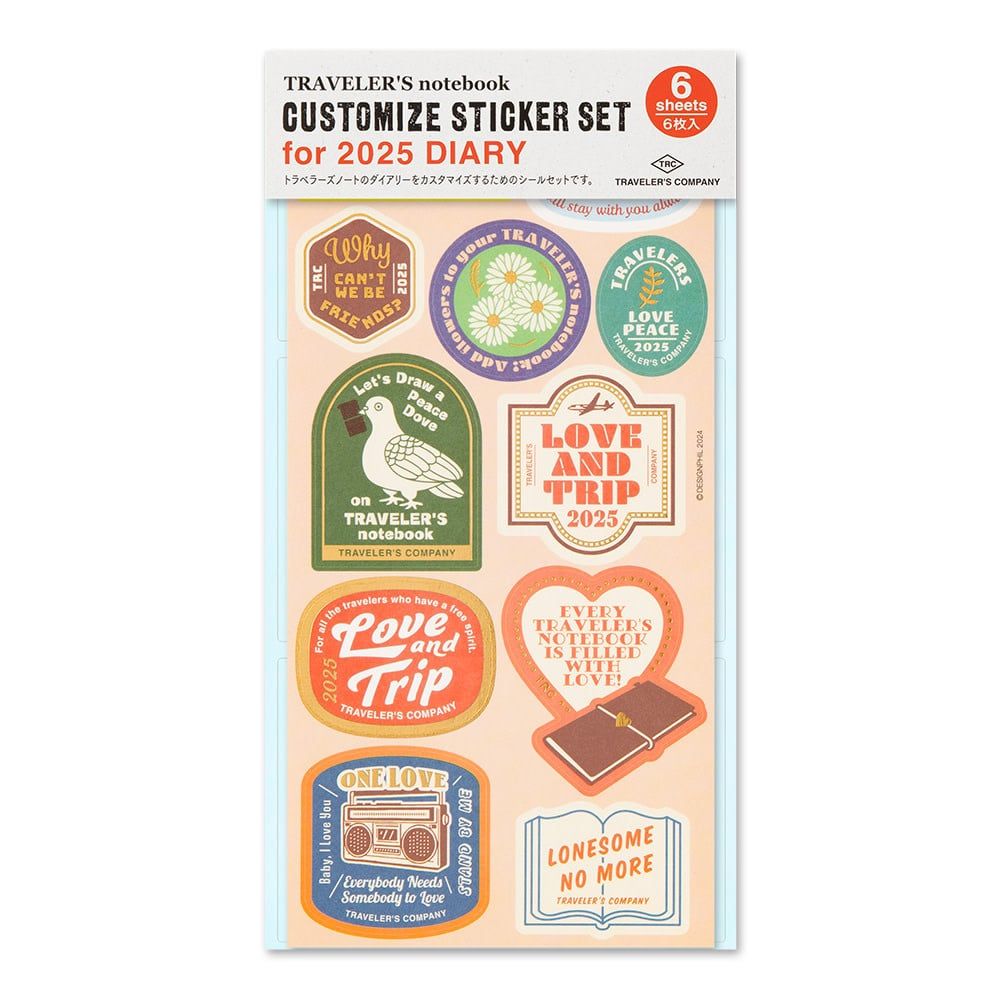 Customized Sticker Set 2025 Traveler&#39;s Notebook Diary