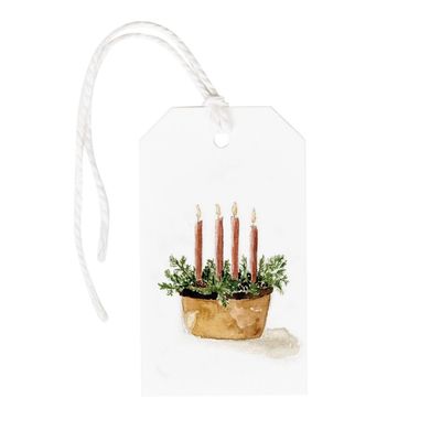 Emily Lex - Watercolor Advent Candles Gift Tags