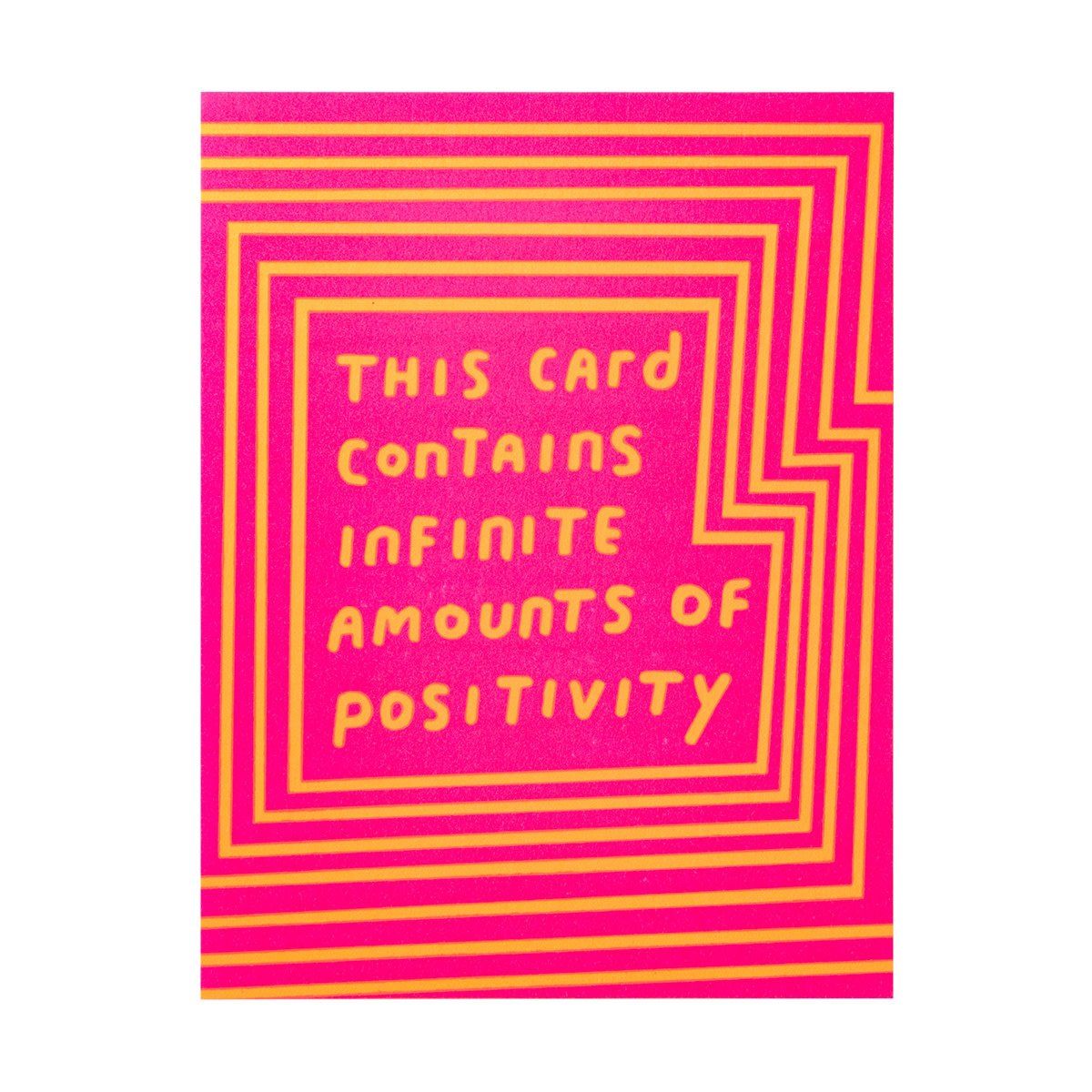 Infinite Positivity Letterpress Card