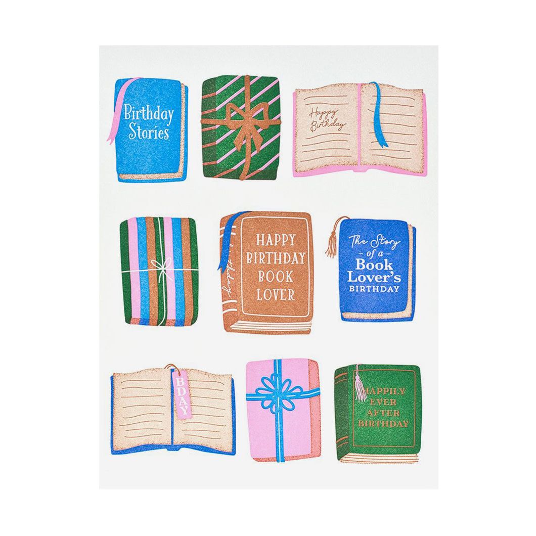 Book Presents Letterpress Card