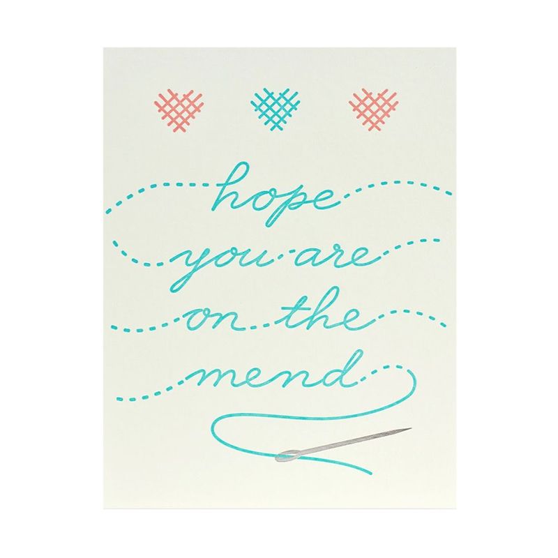 On The Mend Letterpress Card
