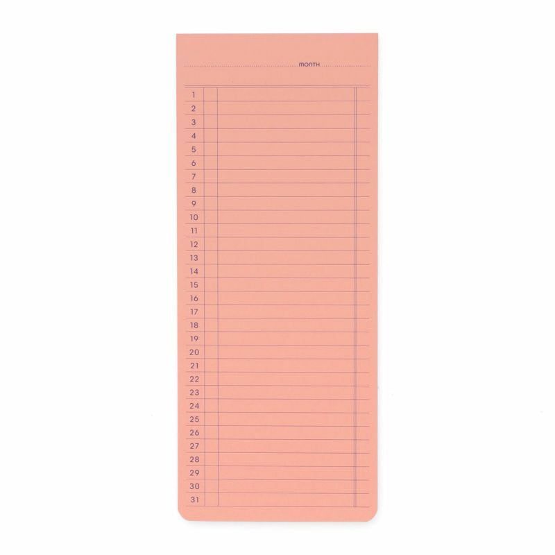 Sticky Memo Pad Monthly Pink