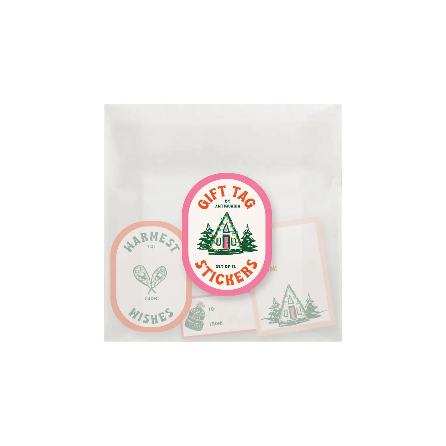 Gift Tag Stickers: Mountain Cabin