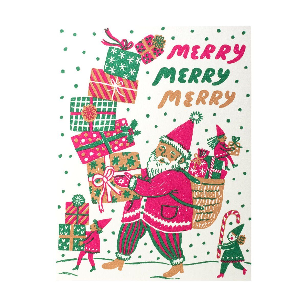 Merry Santa Letterpress