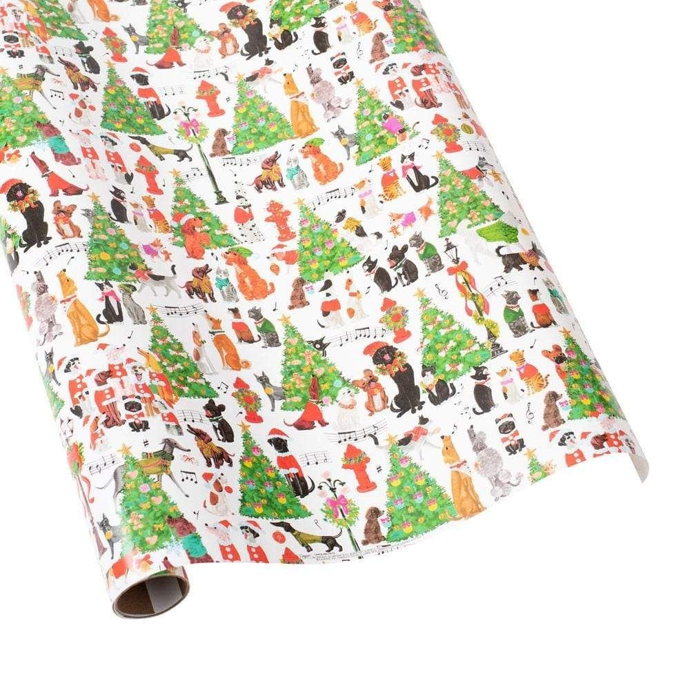 Caroling Pets Roll Wrap