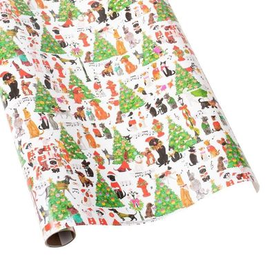 Caroling Pets Roll Wrap