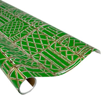 Bamboo Screen Green &amp; Gold Gift Wrap