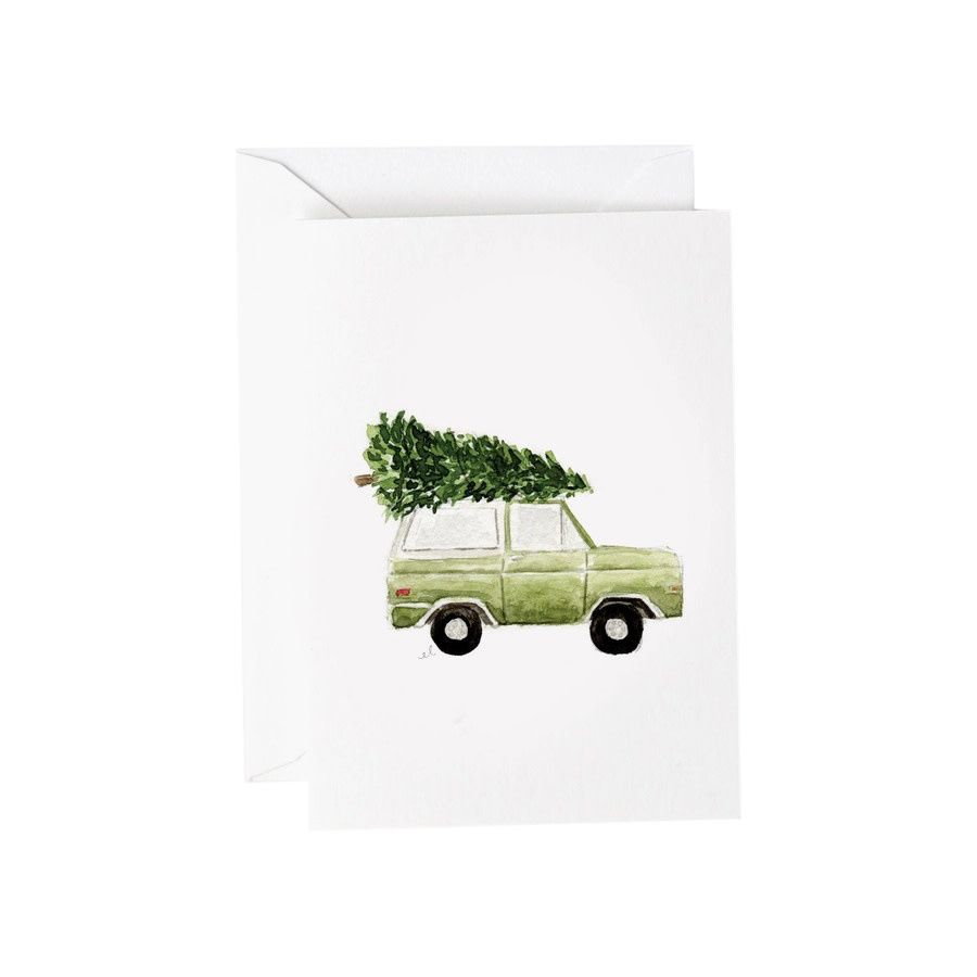 Christmas Tree Truck Mini Notecard