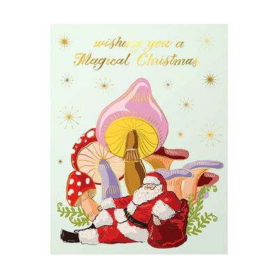 Shroomin&#39; Santa Christmas Card