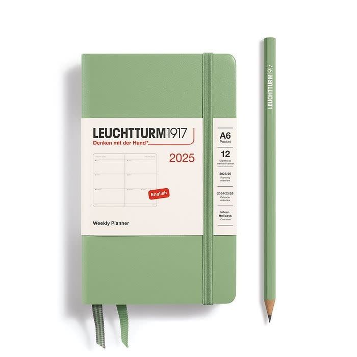 2025 A6 Pocket Weekly Planner Sage