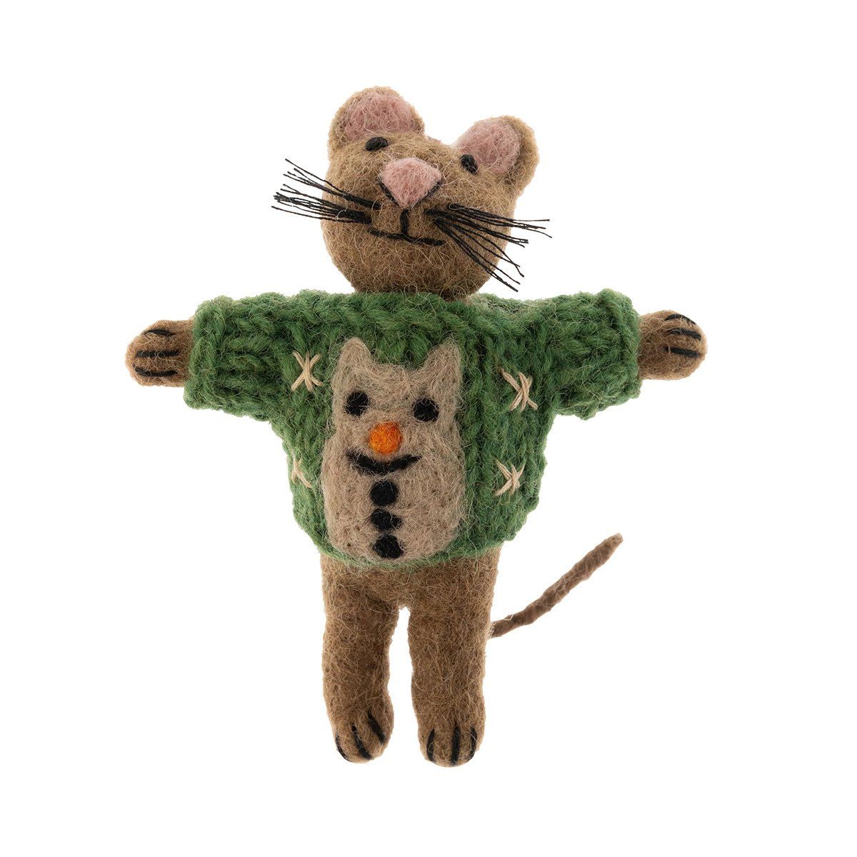 Holiday Sweater Cat Orange