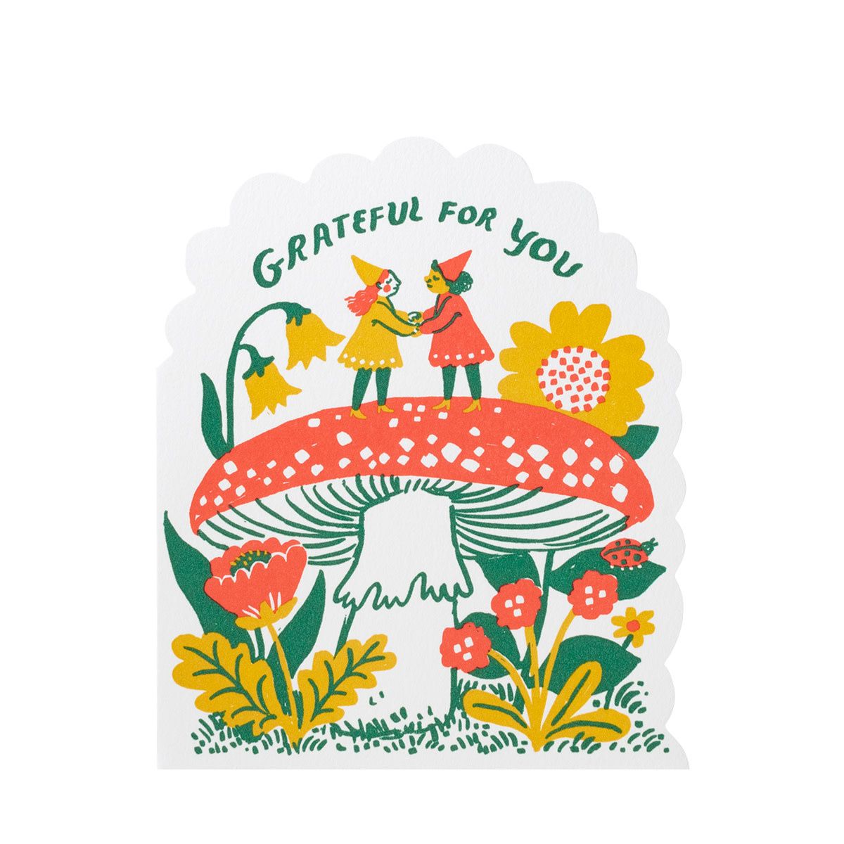 Grateful Gnomes Letterpress Card