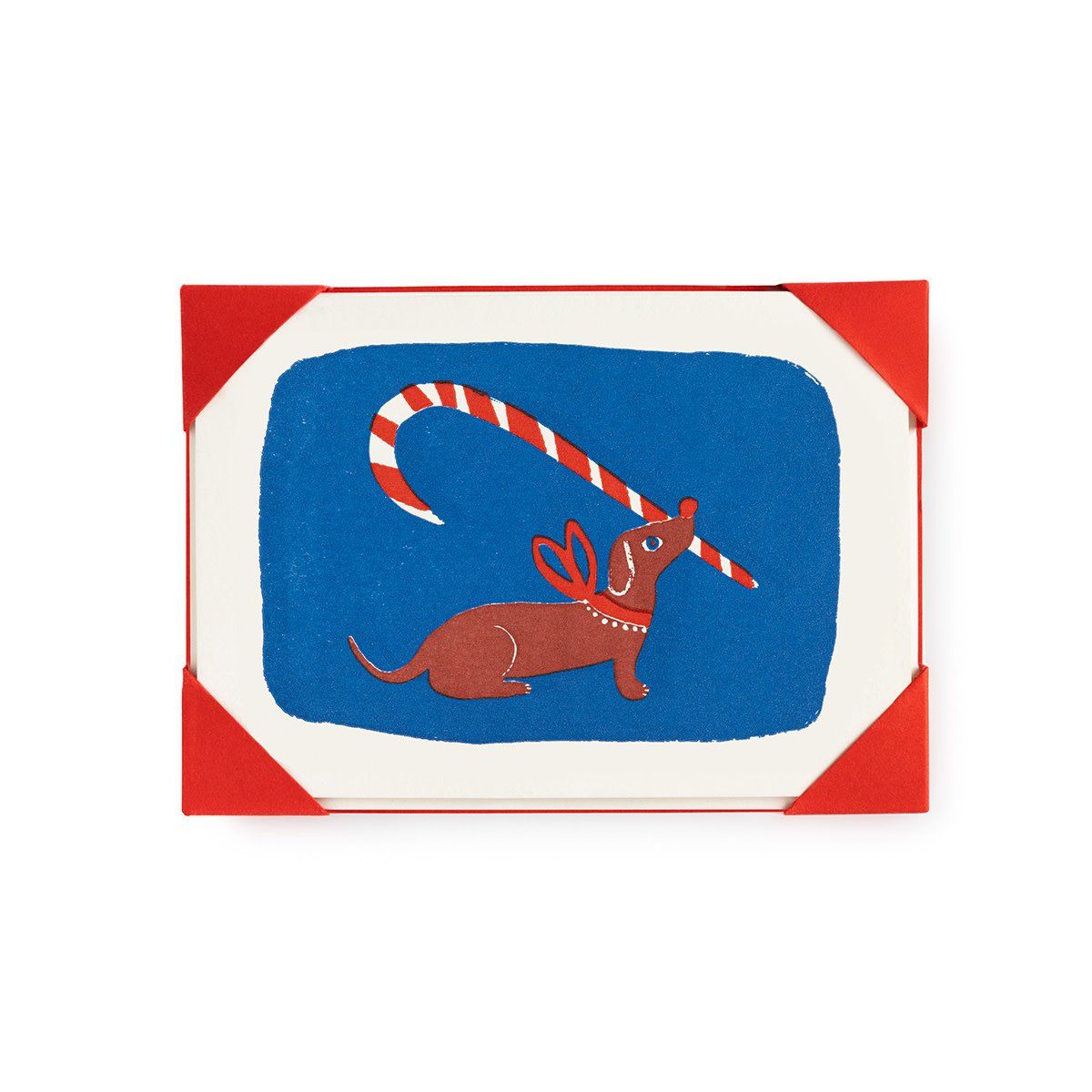 Candy Cane Dog Cards s/5