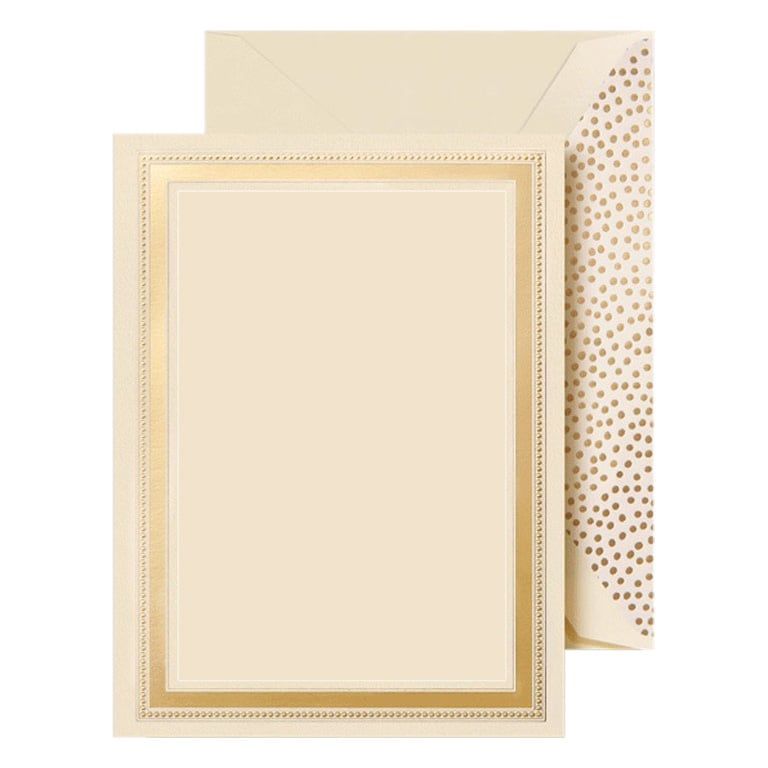 Photo Card Gold Beaded Border Box of 10