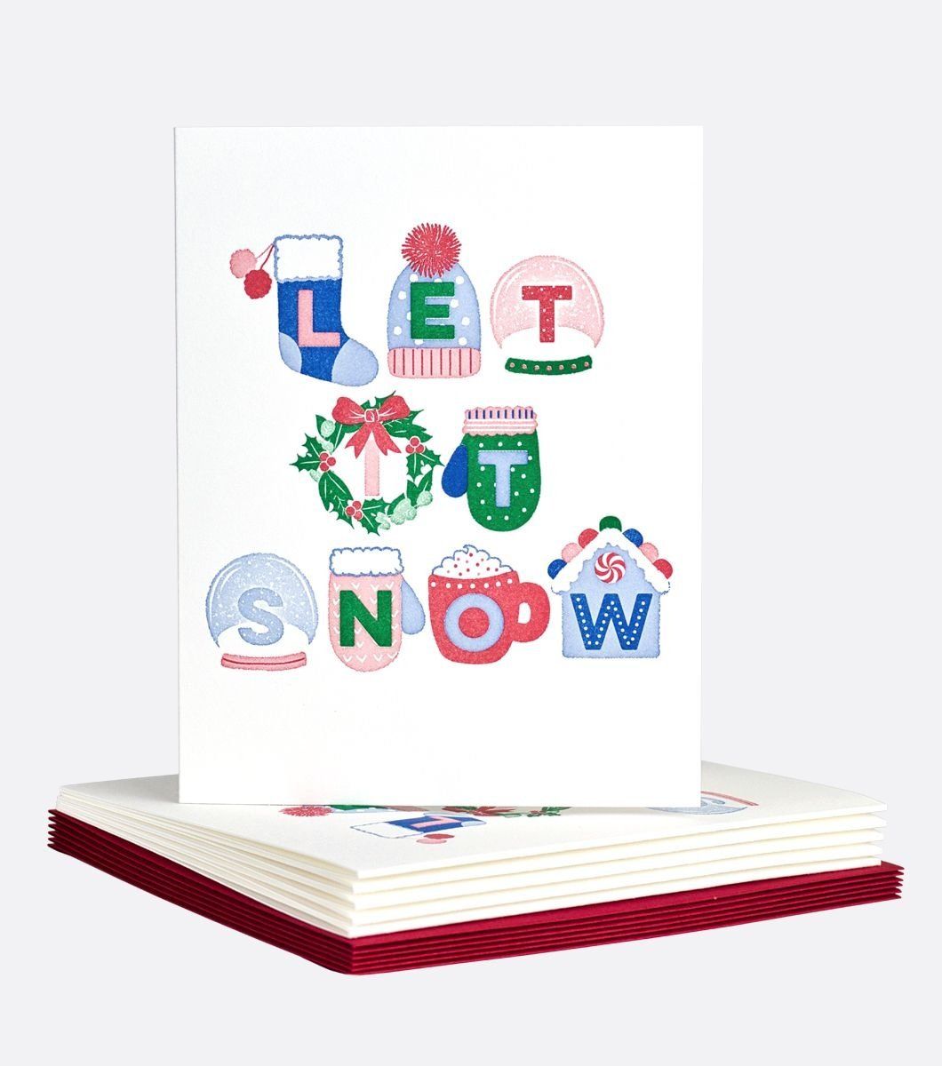 Monogram Christmas Folded Cards - Box of 6