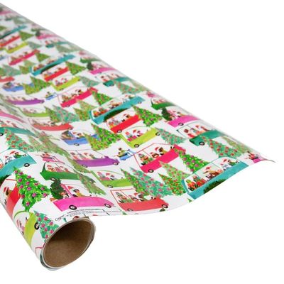 Christmas Tree Shopping Wrapping Paper Roll