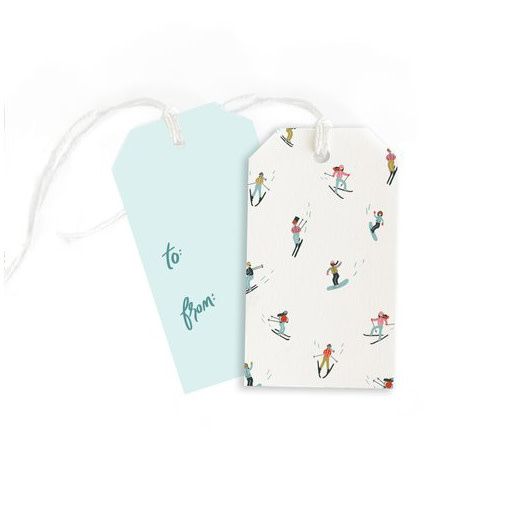 Skier Gift Tag