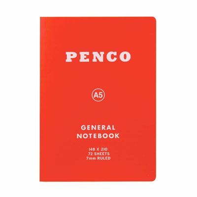 Soft PP Notebook Ruled A5 Red